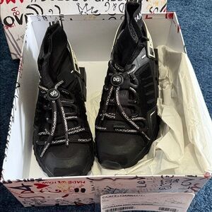 Dolce & Gabbana Black High-Top Sneakers